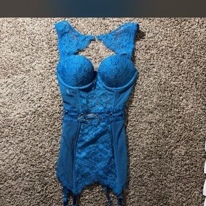 Victoria's Secret Blue Lace Chemise